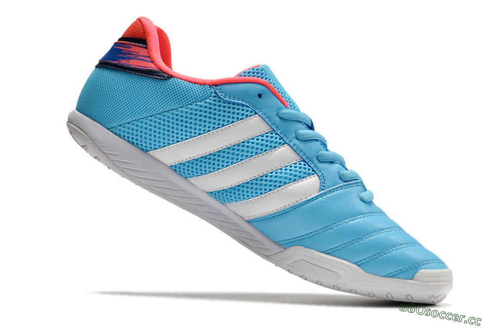 Men's Adidas Top Sala IC Indoor & Futsal Low-Tops Football Shoes - Jade/Red/Blue 4
