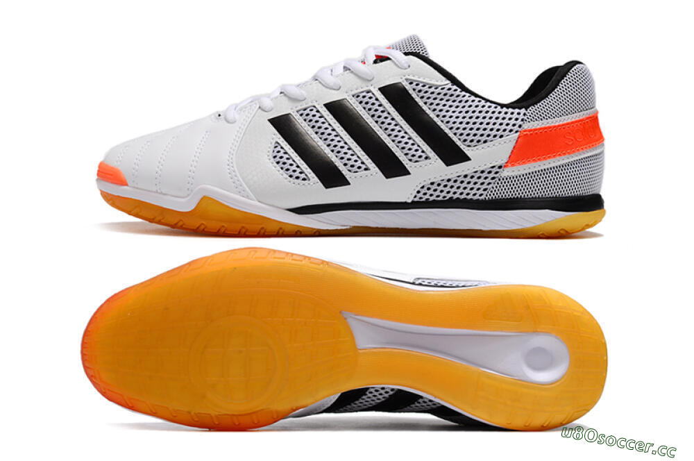 Men's Adidas Top Sala IC Indoor & Futsal Low-Tops Football Shoes - White/Black/Red 1