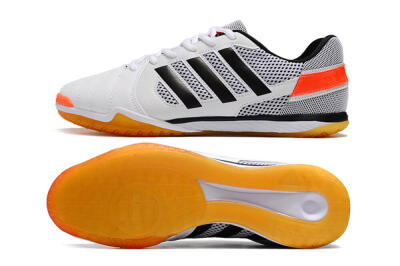 Men's Adidas Top Sala IC Indoor & Futsal Low-Tops Football Shoes - White/Black/Red