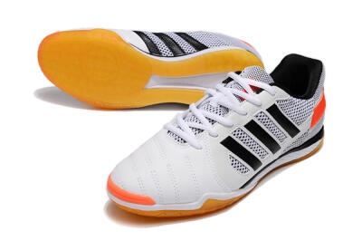 Men's Adidas Top Sala IC Indoor & Futsal Low-Tops Football Shoes - White/Black/Red