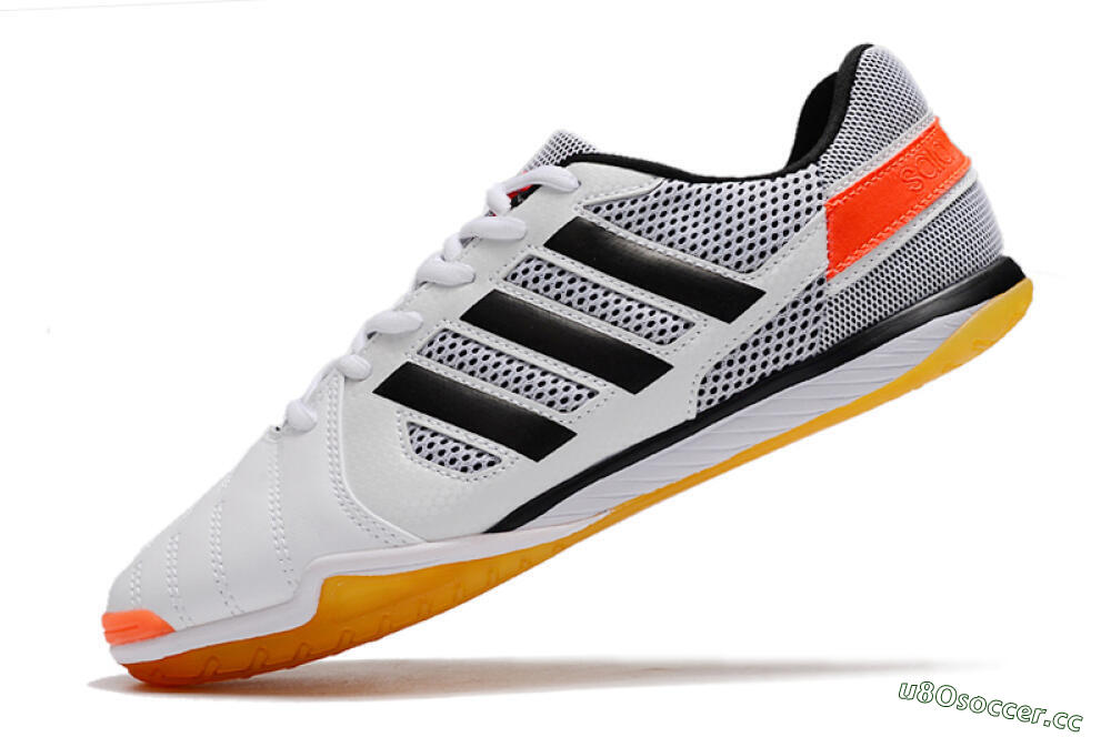 Men's Adidas Top Sala IC Indoor & Futsal Low-Tops Football Shoes - White/Black/Red 5