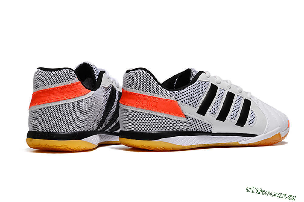 Men's Adidas Top Sala IC Indoor & Futsal Low-Tops Football Shoes - White/Black/Red 6