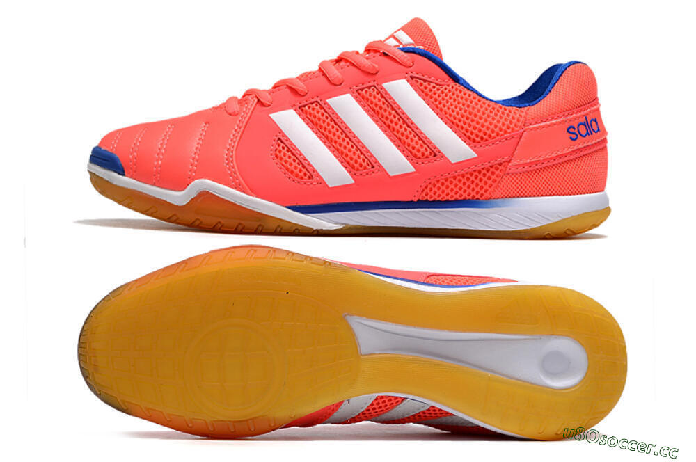 Men's Adidas Top Sala IC Indoor & Futsal Low-Tops Football Shoes - Pink/White/Blue 1