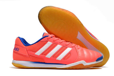 Men's Adidas Top Sala IC Indoor & Futsal Low-Tops Football Shoes - Pink/White/Blue