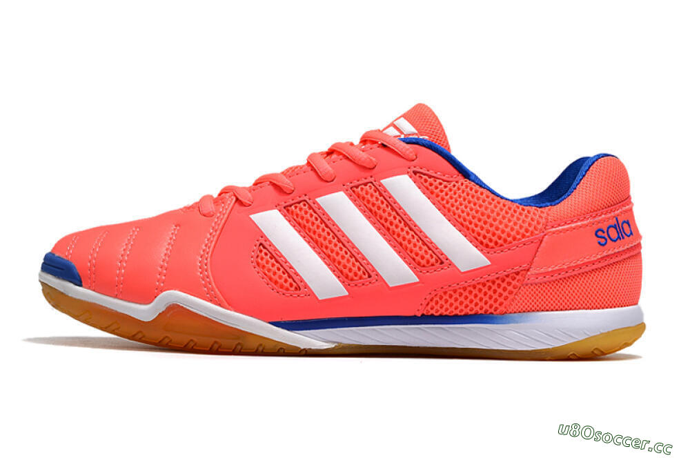 Men's Adidas Top Sala IC Indoor & Futsal Low-Tops Football Shoes - Pink/White/Blue 0