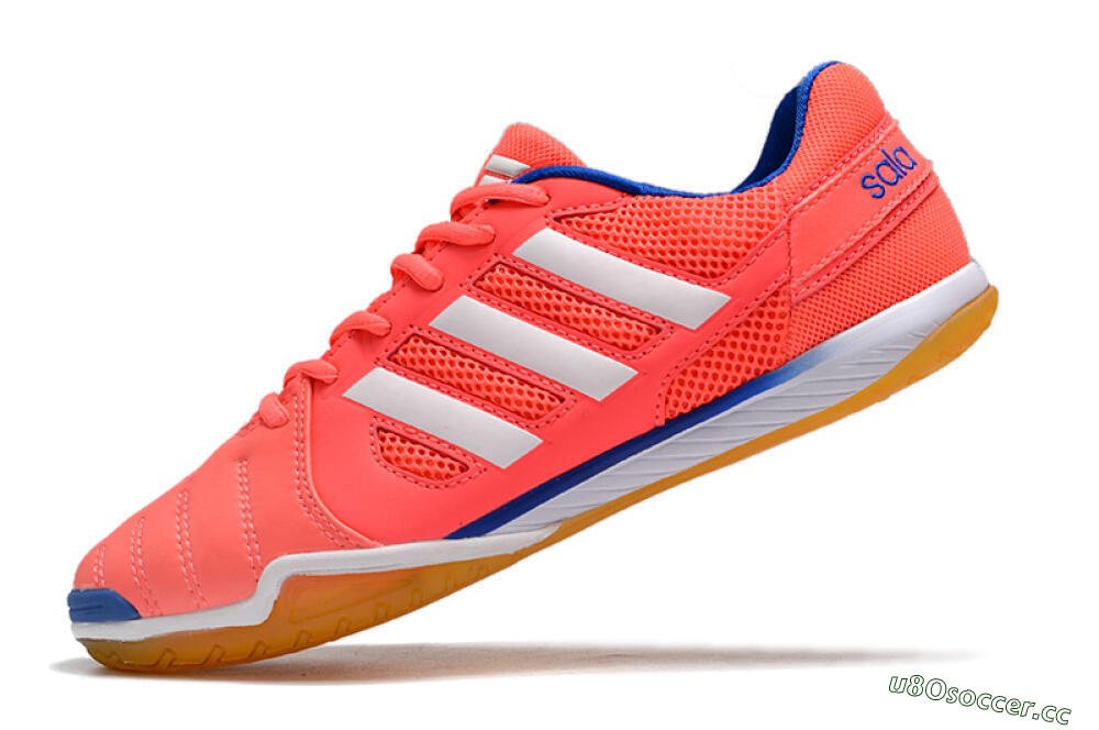 Men's Adidas Top Sala IC Indoor & Futsal Low-Tops Football Shoes - Pink/White/Blue 5