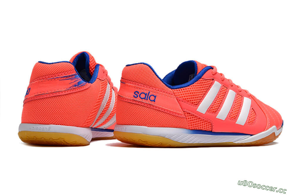 Men's Adidas Top Sala IC Indoor & Futsal Low-Tops Football Shoes - Pink/White/Blue 6
