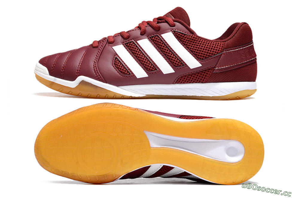 Men's Adidas Top Sala IC Indoor & Futsal Low-Tops Football Shoes - Red/White 1