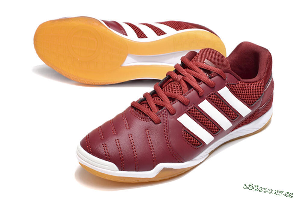 Men's Adidas Top Sala IC Indoor & Futsal Low-Tops Football Shoes - Red/White 3