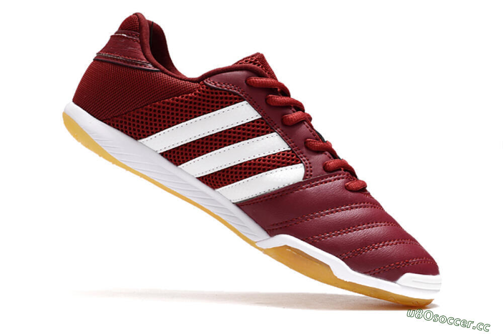 Men's Adidas Top Sala IC Indoor & Futsal Low-Tops Football Shoes - Red/White 4