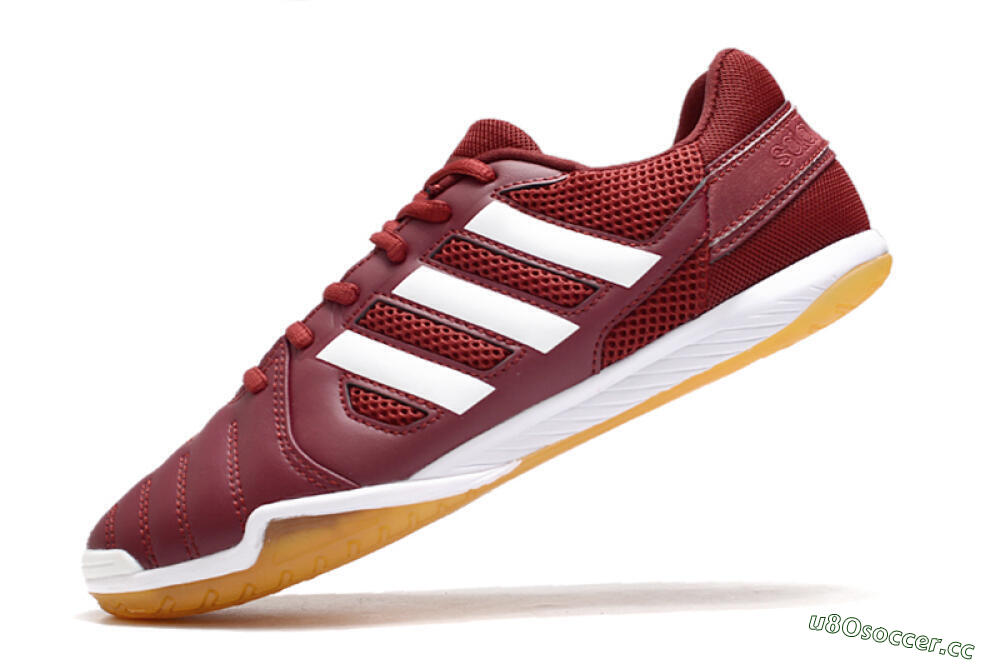 Men's Adidas Top Sala IC Indoor & Futsal Low-Tops Football Shoes - Red/White 5