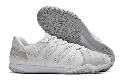 Men's Adidas Top Sala IC Indoor & Futsal Low-Tops Football Shoes - White/Grey