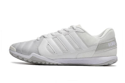 Men's Adidas Top Sala IC Indoor & Futsal Low-Tops Football Shoes - White/Grey