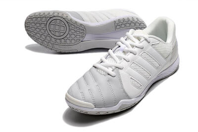 Men's Adidas Top Sala IC Indoor & Futsal Low-Tops Football Shoes - White/Grey