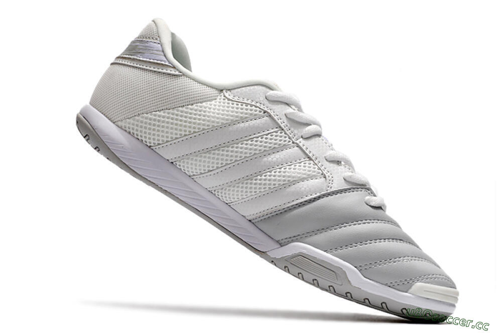 Men's Adidas Top Sala IC Indoor & Futsal Low-Tops Football Shoes - White/Grey 4