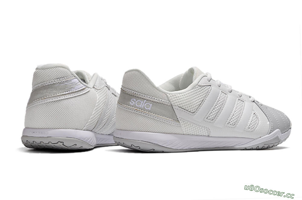 Men's Adidas Top Sala IC Indoor & Futsal Low-Tops Football Shoes - White/Grey 6