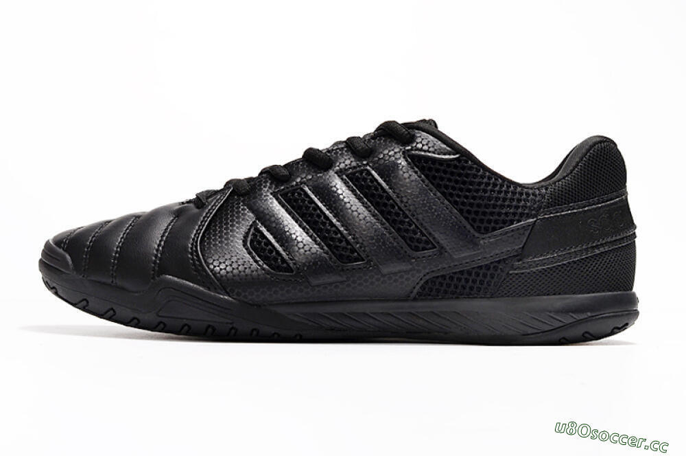 Men's Adidas Top Sala IC Indoor & Futsal Low-Tops Football Shoes - Black/Black 0