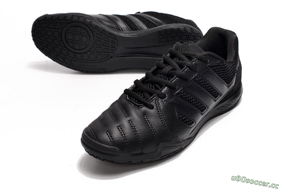 Men's Adidas Top Sala IC Indoor & Futsal Low-Tops Football Shoes - Black/Black 3