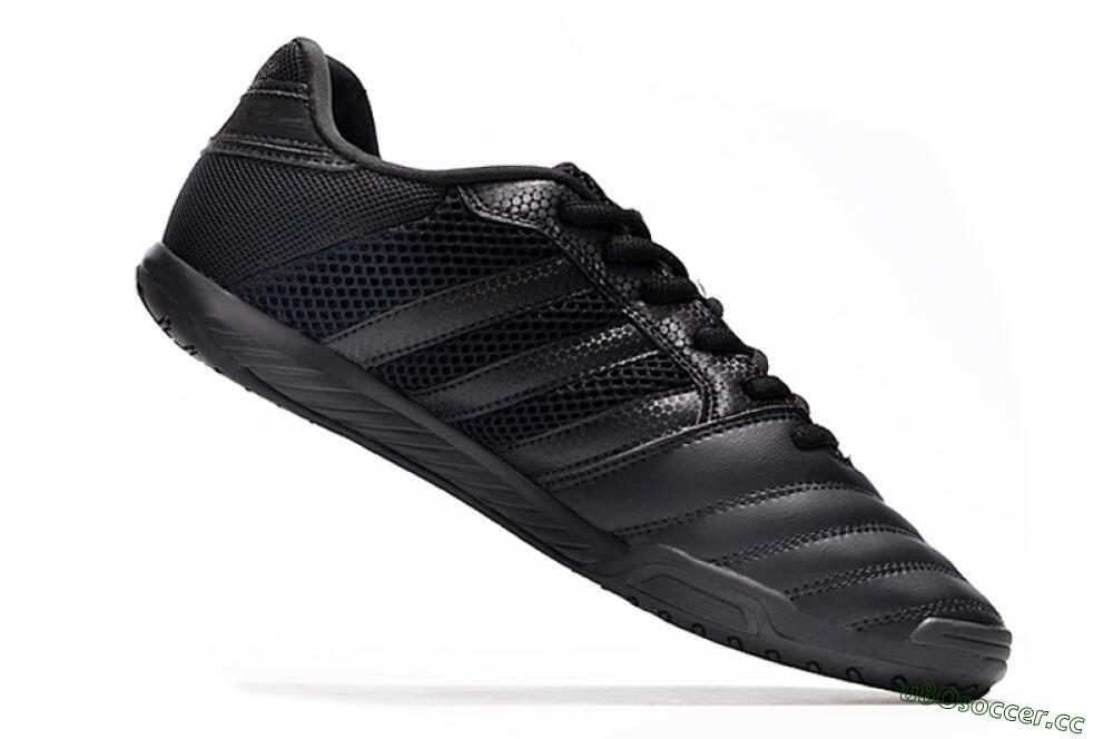 Men's Adidas Top Sala IC Indoor & Futsal Low-Tops Football Shoes - Black/Black 4
