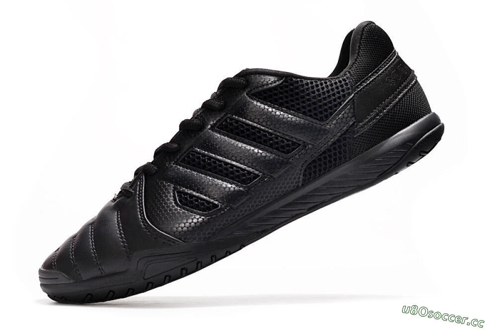Men's Adidas Top Sala IC Indoor & Futsal Low-Tops Football Shoes - Black/Black 5