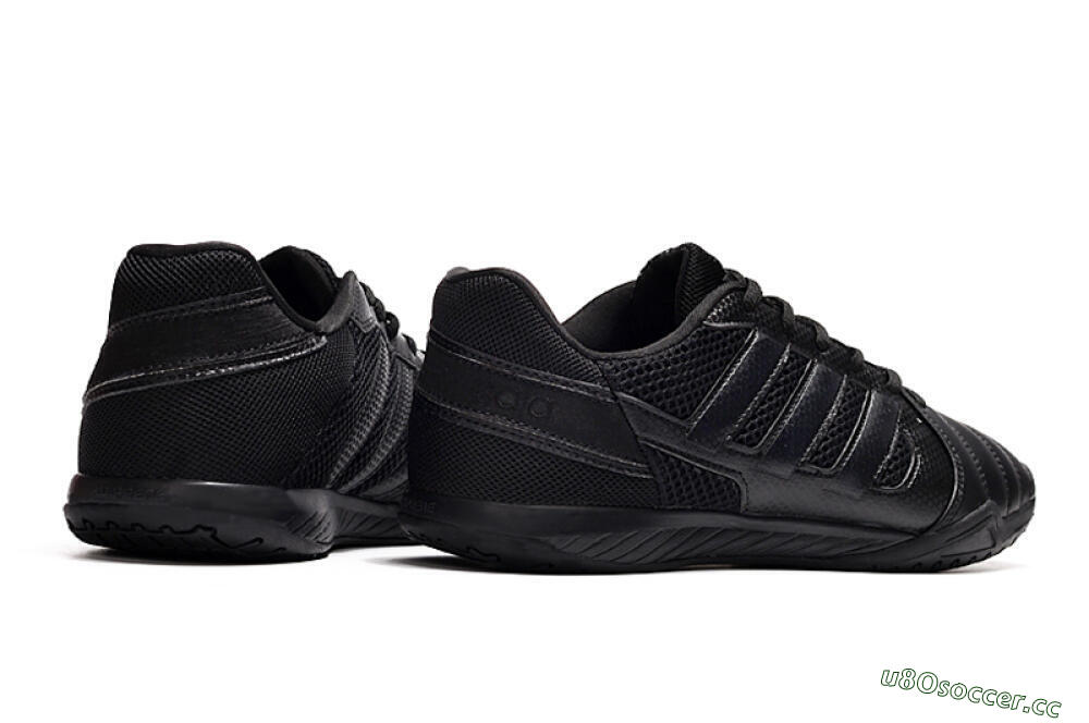 Men's Adidas Top Sala IC Indoor & Futsal Low-Tops Football Shoes - Black/Black 6