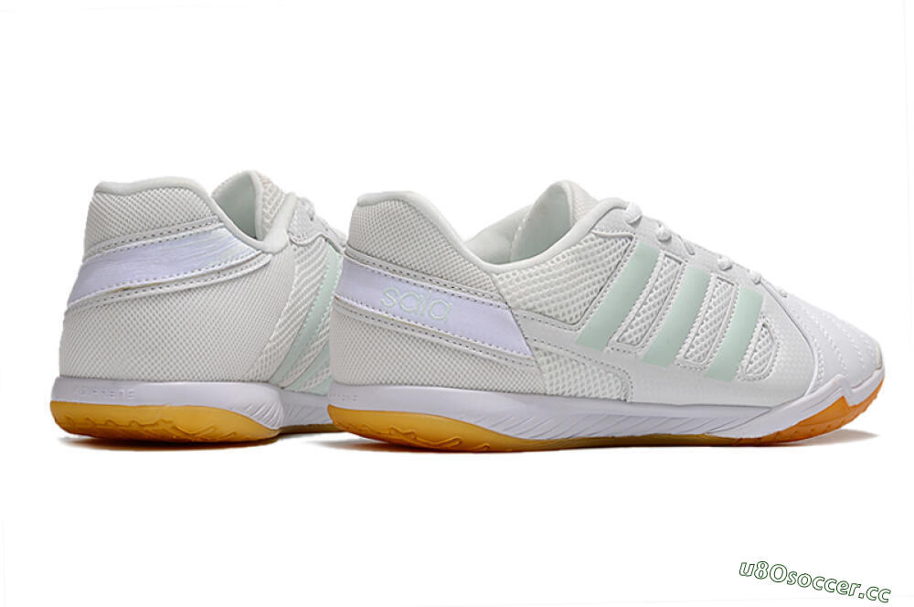 Men's Adidas Top Sala IC Indoor & Futsal Low-Tops Football Shoes - White/Jade/Purple 6