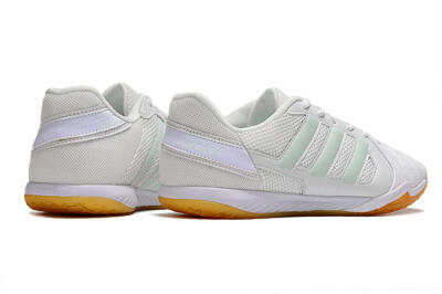 Men's Adidas Top Sala IC Indoor & Futsal Low-Tops Football Shoes - White/Jade/Purple
