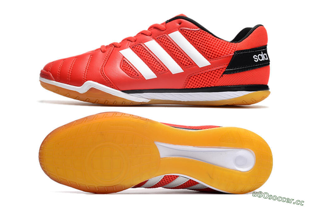Men's Adidas Top Sala IC Indoor & Futsal Low-Tops Football Shoes - Red/White/Black 1