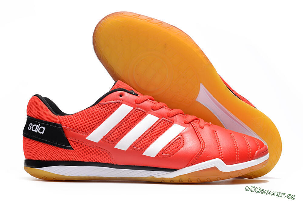 Men's Adidas Top Sala IC Indoor & Futsal Low-Tops Football Shoes - Red/White/Black 2