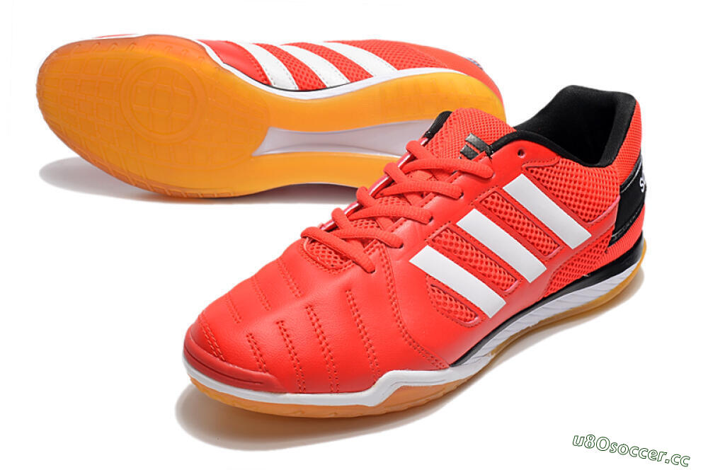 Men's Adidas Top Sala IC Indoor & Futsal Low-Tops Football Shoes - Red/White/Black 3