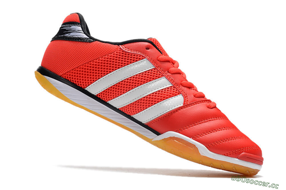 Men's Adidas Top Sala IC Indoor & Futsal Low-Tops Football Shoes - Red/White/Black 4