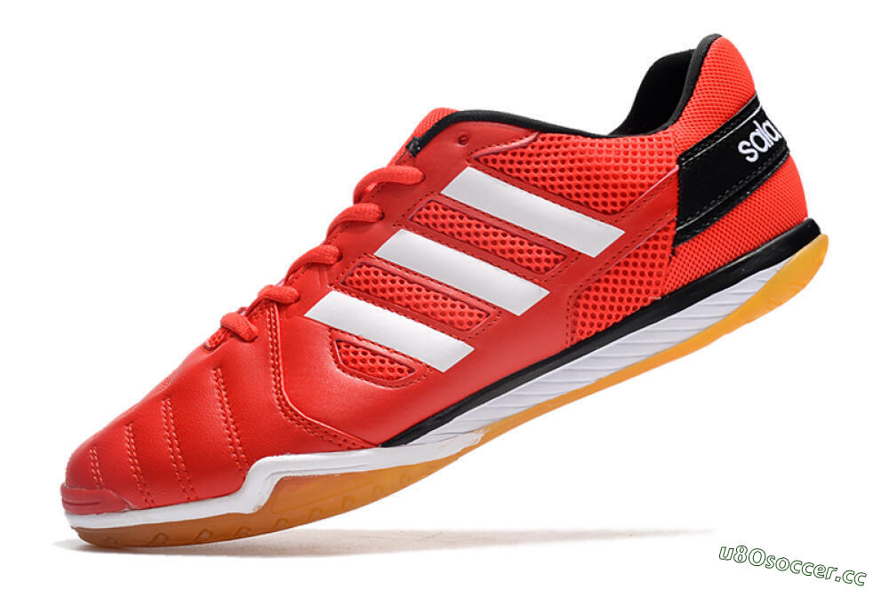Men's Adidas Top Sala IC Indoor & Futsal Low-Tops Football Shoes - Red/White/Black 5