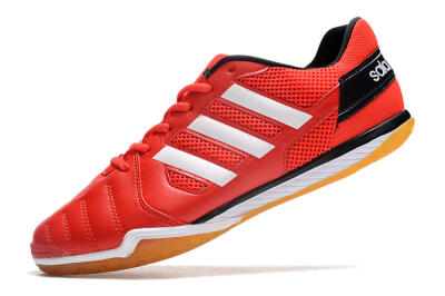 Men's Adidas Top Sala IC Indoor & Futsal Low-Tops Football Shoes - Red/White/Black