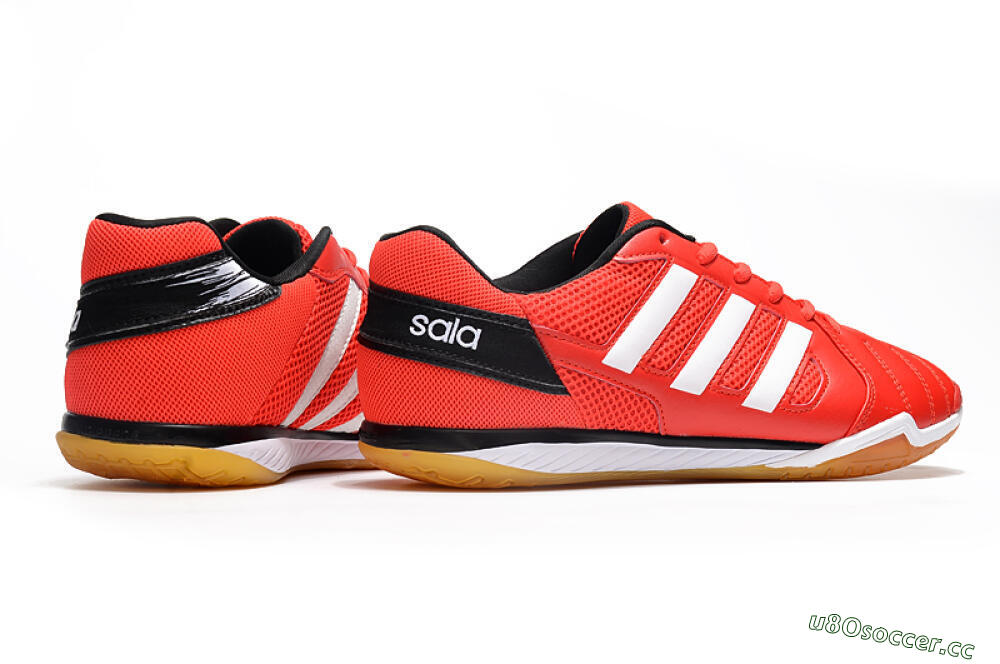 Men's Adidas Top Sala IC Indoor & Futsal Low-Tops Football Shoes - Red/White/Black 6