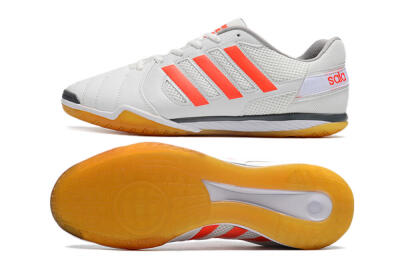 Men's Adidas Top Sala IC Indoor & Futsal Low-Tops Football Shoes - White/Red/Black