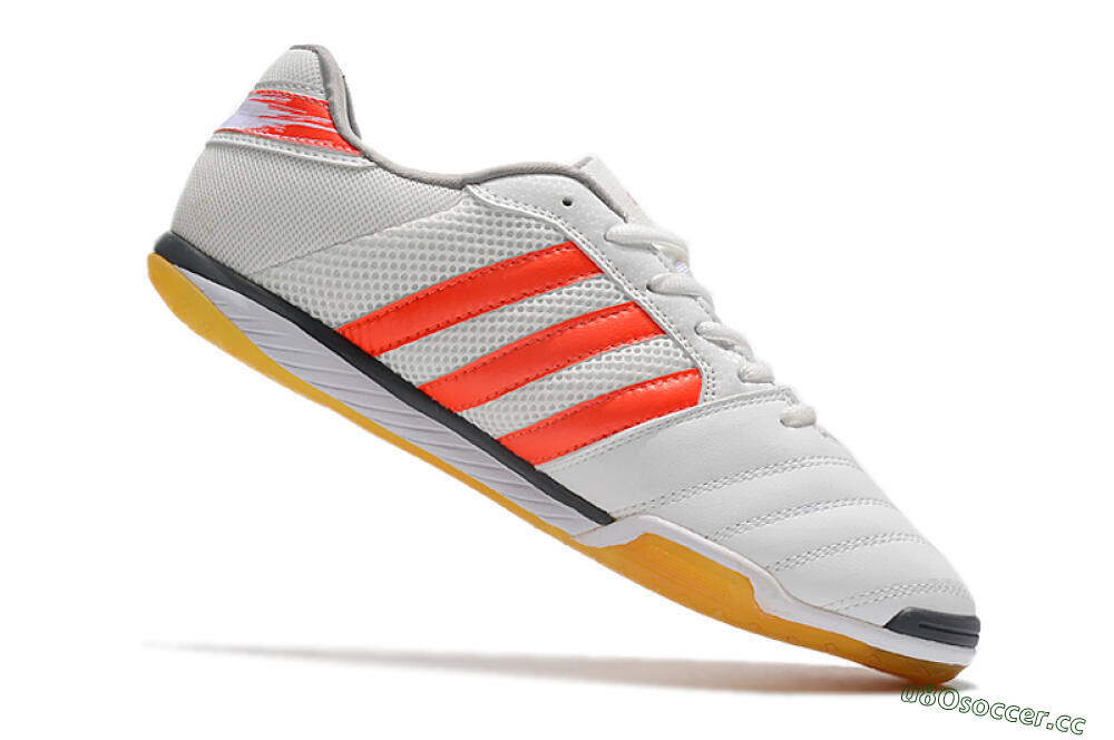 Men's Adidas Top Sala IC Indoor & Futsal Low-Tops Football Shoes - White/Red/Black 4