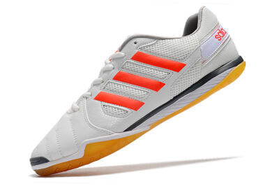 Men's Adidas Top Sala IC Indoor & Futsal Low-Tops Football Shoes - White/Red/Black