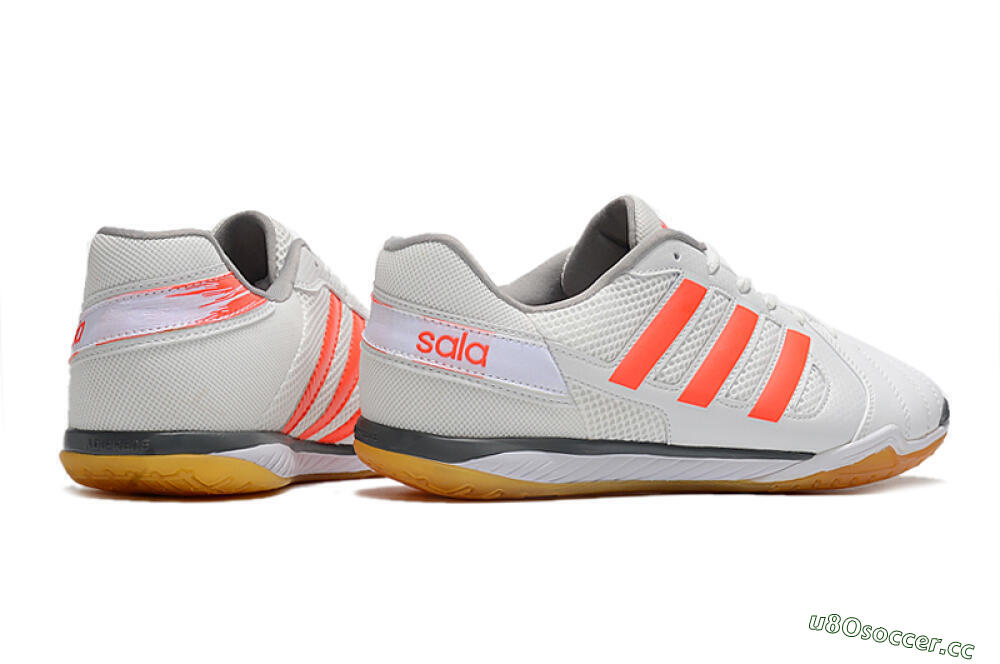 Men's Adidas Top Sala IC Indoor & Futsal Low-Tops Football Shoes - White/Red/Black 6