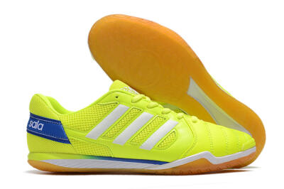 Men's Adidas Top Sala IC Indoor & Futsal Low-Tops Football Shoes - Yellow/White/Blue