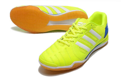Men's Adidas Top Sala IC Indoor & Futsal Low-Tops Football Shoes - Yellow/White/Blue