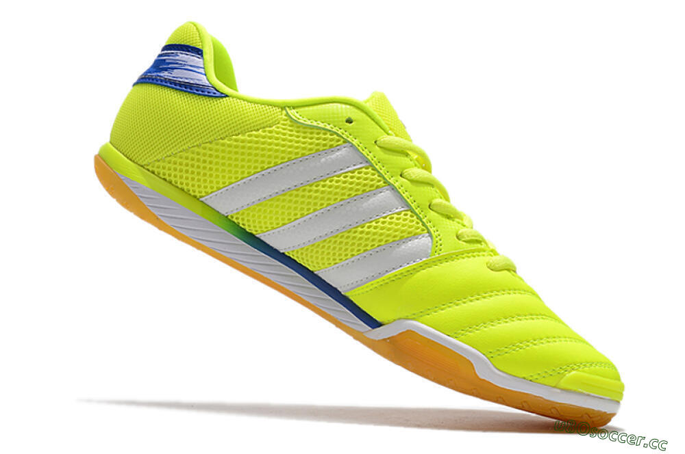 Men's Adidas Top Sala IC Indoor & Futsal Low-Tops Football Shoes - Yellow/White/Blue 4