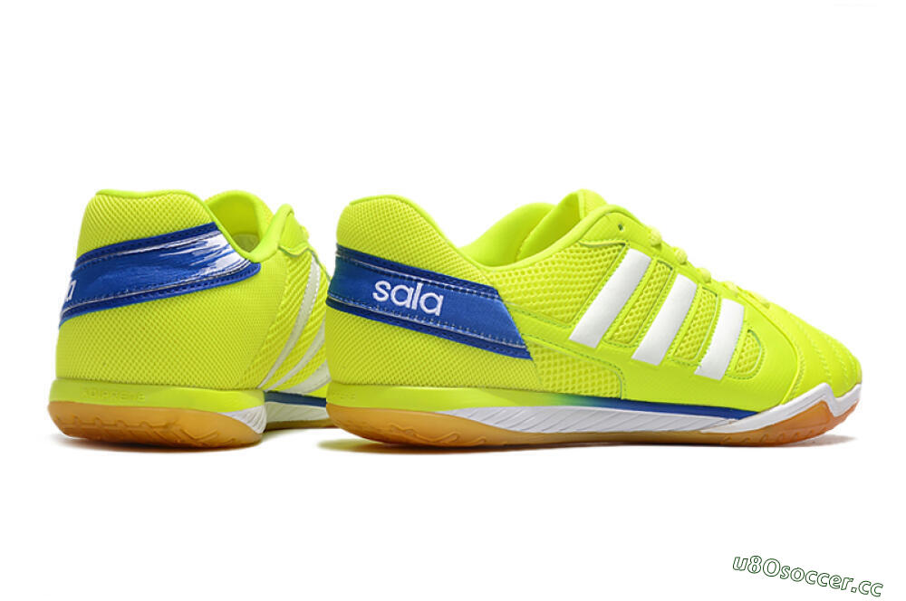 Men's Adidas Top Sala IC Indoor & Futsal Low-Tops Football Shoes - Yellow/White/Blue 6