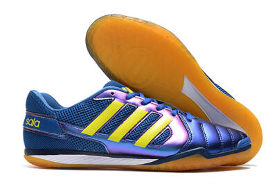 Men's Adidas Top Sala IC Indoor & Futsal Low-Tops Football Shoes - Blue/Yellow/White