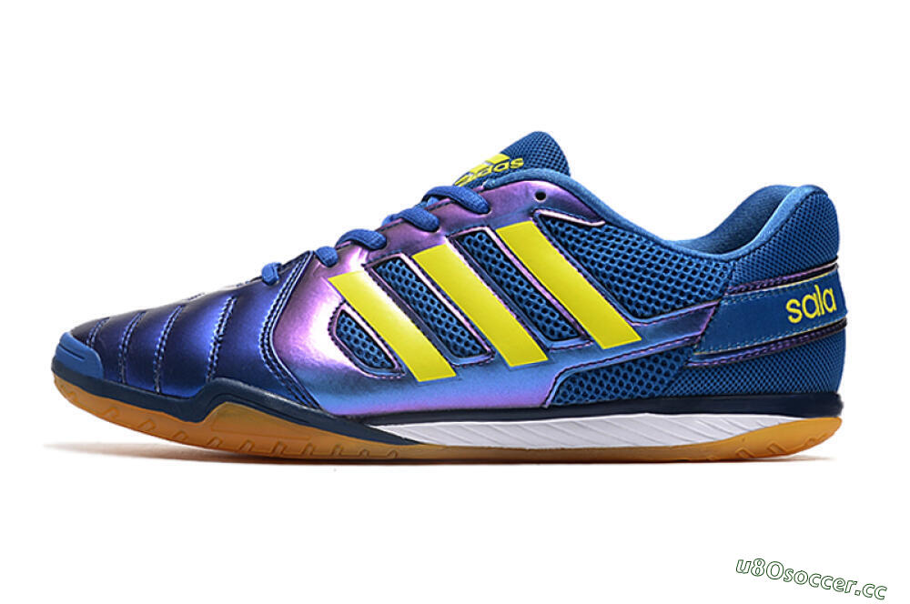Men's Adidas Top Sala IC Indoor & Futsal Low-Tops Football Shoes - Blue/Yellow/White 0
