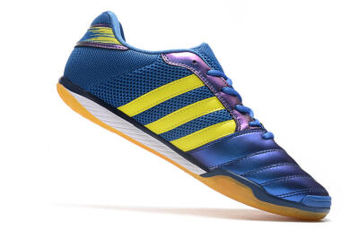 Men's Adidas Top Sala IC Indoor & Futsal Low-Tops Football Shoes - Blue/Yellow/White