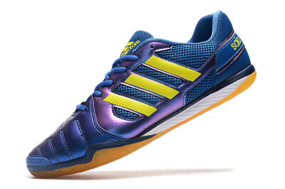 Men's Adidas Top Sala IC Indoor & Futsal Low-Tops Football Shoes - Blue/Yellow/White