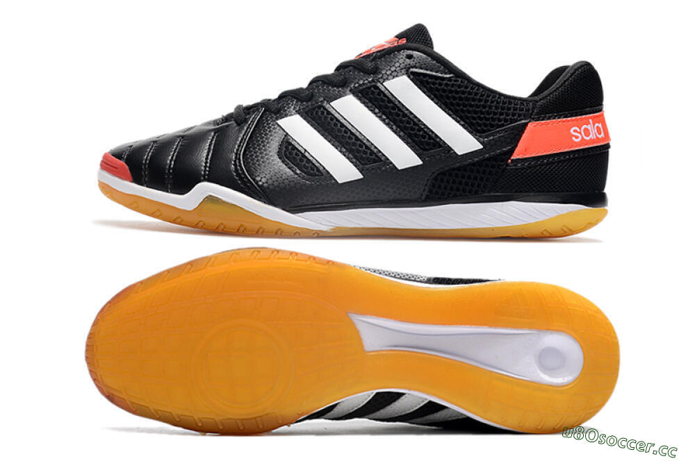 Men's Adidas Top Sala IC Indoor & Futsal Low-Tops Football Shoes - Black/White/Red 1