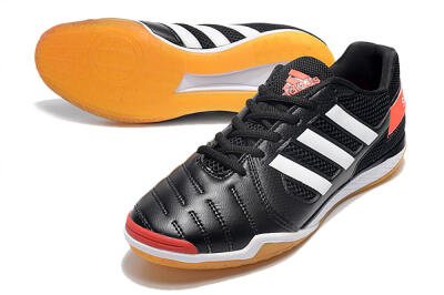 Men's Adidas Top Sala IC Indoor & Futsal Low-Tops Football Shoes - Black/White/Red