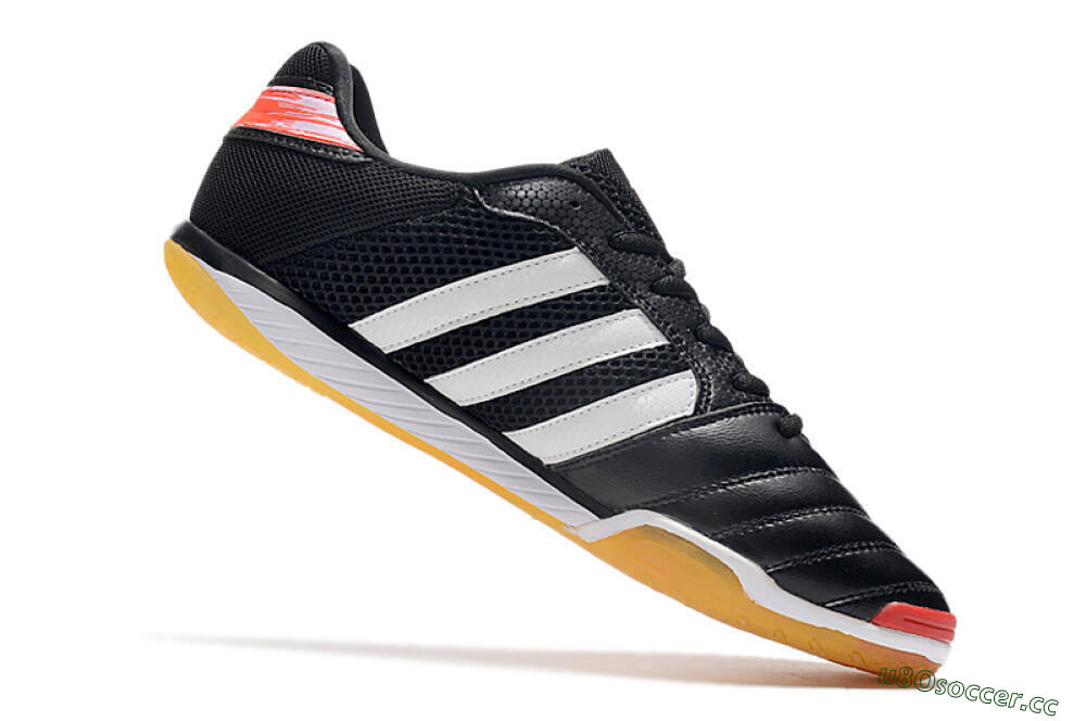 Men's Adidas Top Sala IC Indoor & Futsal Low-Tops Football Shoes - Black/White/Red 4