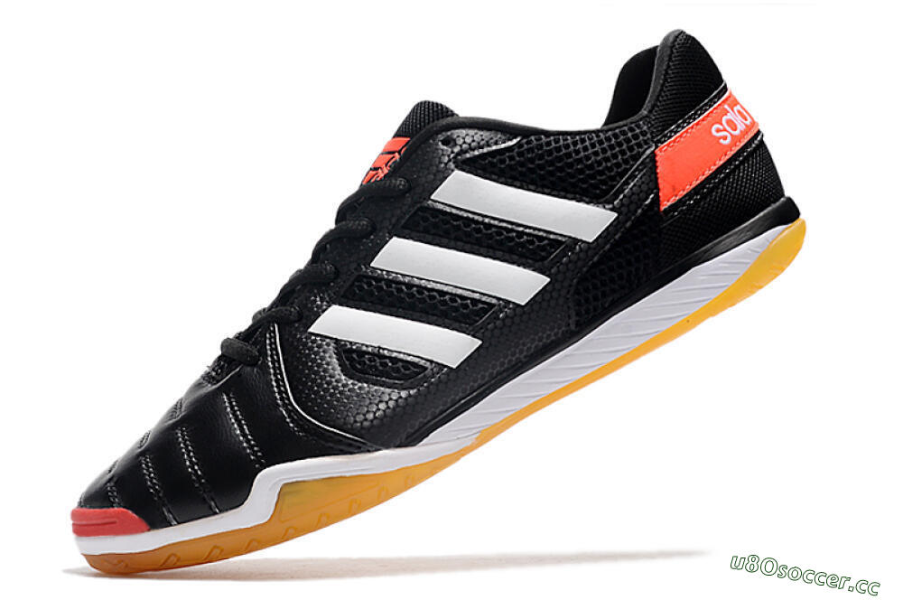 Men's Adidas Top Sala IC Indoor & Futsal Low-Tops Football Shoes - Black/White/Red 5